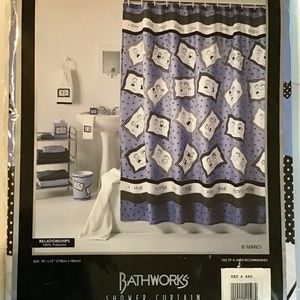 Bathworks Shower Curtain "Relationships"  70" X 72